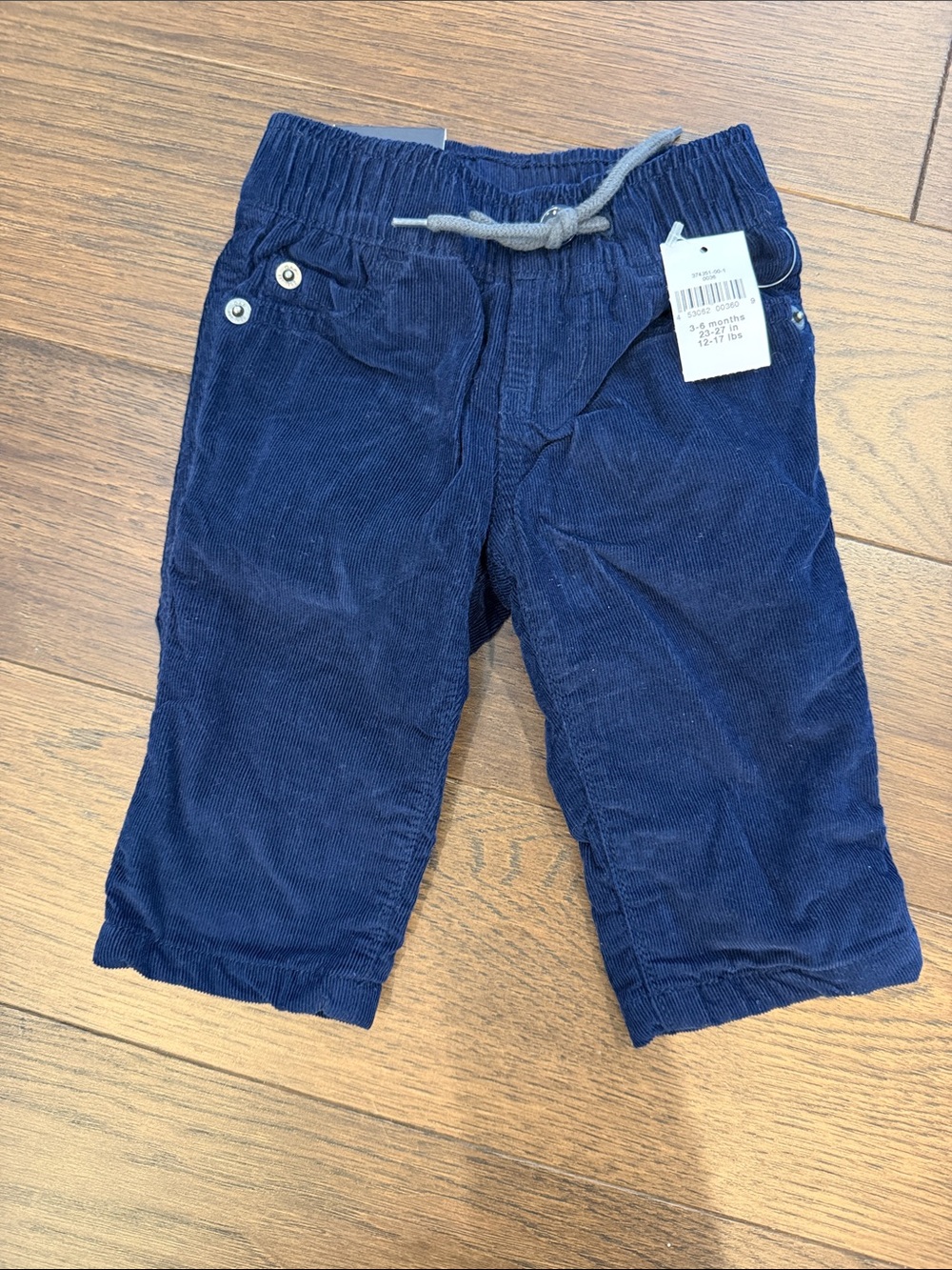 Baby Gap Navy Corduroy Pull-On Pants Size 3-6 Months NWT - C8-030